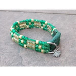 Custom Handmade Beaded Bling Dog Collar